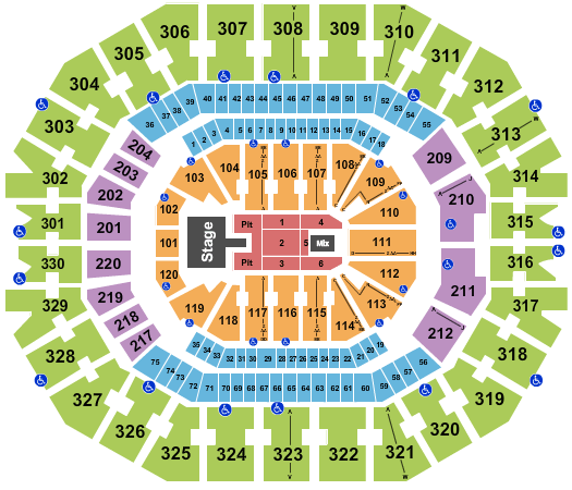 KFC Yum! Center Thomas Rhett Seating Chart